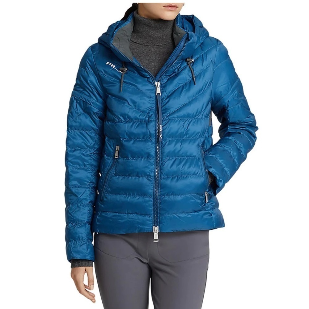 ✅ NWT RLX Ralph Lauren Women's Down Insulated 2 in 1 Jacket Best Indigo Blue S